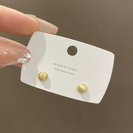 Golden Bean Frosted Brushed 925 Earrings