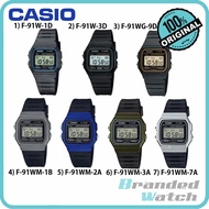 ❡CASIO 100% ORIGINAL F-91W-1D F-91WM-1B UNISEX VINTAGE SERIES RETRO DIGITAL WATCH JAM ORI KANAK
