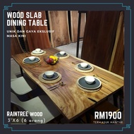 MEJA MAKAN KAYU BALAK DINING TABLE WOOD SLAB