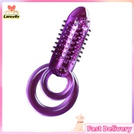 Lzruyiiy【ready stock】Elastic Delay Ring Vibrator Clitoris Stimulation Erection Enhance Delay Ejaculation Cock Ring Adult Couples y Toy