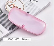 DDS - 收納眼鏡盒(規格:透明粉【送鏡布】)#N134_016_065