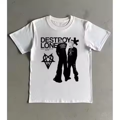 Destroy Lonely White Classic T Shirt Cotton S 5Xl