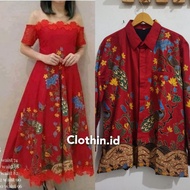 Dress Couple Premium - Baju Couple Pesta - Batik Couple Kekinian -