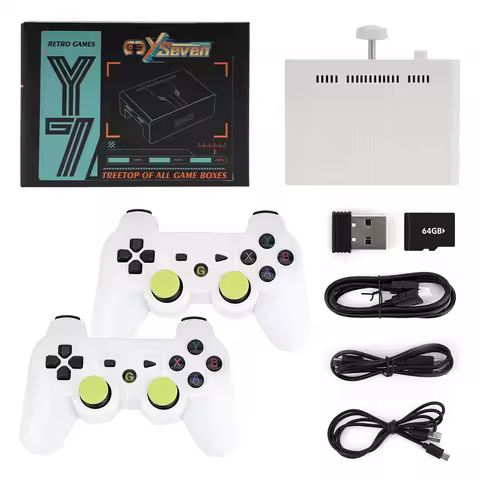 Y7 Video Game Console Linux System 64G/128G/256G Built 12000 Games Rechargeable Wireless Handle Vide