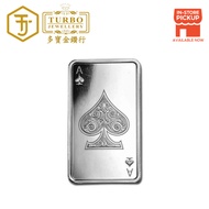 TURBO [10OZ] Ace of Spades Silver Minted Bar 999Silver