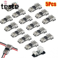 1/5Pcs Pluggable Wire Connector, 2 Pin Quick Splice Electrical Cable Crimp,  No Stripping T Type Low