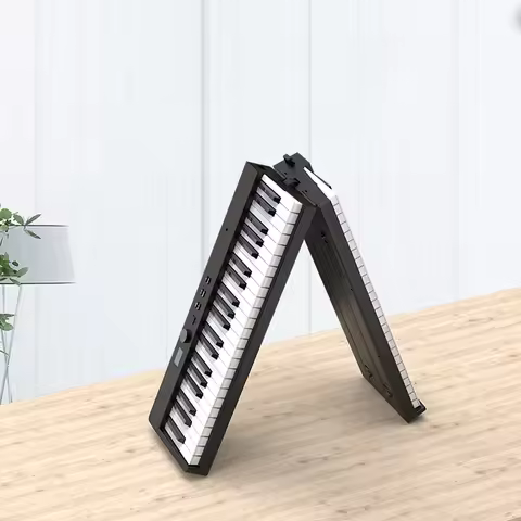 PJ88C 88‑Key Foldable Digital Piano Portable Keyboard with Lithium Battery for Home Adult Beginner D