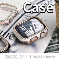 iWatch Gold Edge Diamond Case For Apple Watch Series 9 8 7 SE 6 5 4 3 2 S8 Anti Drop Case 38/42 40mm 41mm 44mm 45mm iWatch Case