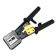 ZoeRax RJ45 Crimp Tool Pass Through Cat5 Cat5e Cat6 Crimping Tool for RJ45/RJ12 Regular and End-Pass