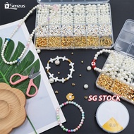 【SG SELLER】1110 Pieces ABS Imitation Pearl Beads for diy Bracelet Necklace
