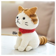 PDF CROCHET PATTERN Sitting Tabby Cat Amigurumi Pattern Crochet Cat Doll PDF