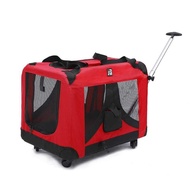 Car Trolley Pet Cat Trolley Folding Cage Outdoor Bag Breathable Cage Stroller Pet Portable Outdoor T