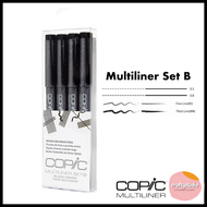 4 pcs Copic Multiliner Black Set B Fine Ink Pen