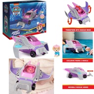 Authentic Paw Patrol Aqua Pups Skye Transforming Manta Ray Vehicle with Collectible Action Figure