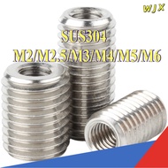 Insert nut 304 stainless steel inner and outer teeth nut, thread conversion braces Reducing screw M2
