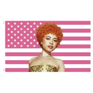 k Rapper USA Flag Outdoor Indoor Ice Spice Poster American Flags Banner For Dorm Decorations Wit