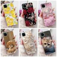 For Huawei Y5p New Elegant Floral Cat Painting Casing Huawei Y5P DRA-LX9 Soft Silicone TPU Phone Cas