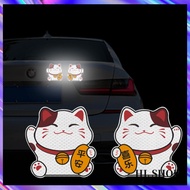 HL Maneki-neko reflective sticker car sticker waterproof cartoon cute reflective sticker bumper scratch blocking sticker car decoration warning sticker