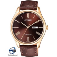 Citizen NH8363-14X NH8363-14  Automatic Leather Brown Dial Analog Men's Watch