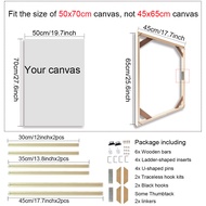 40x60 50x70 40x50cm Canvas Frame Wooden Frames Wooden Photo Oil Painting Canvas Diamond Painting Fra