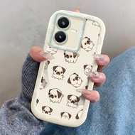 Case For VIVO Y22 Y22s Shockproof Silicone Dog Phone