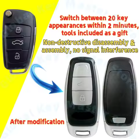 DIY Upgrade for Car Owners, Suitable for Audi A3/Q3/Q2/Q7/A6 Old Model Key Modification to New Model