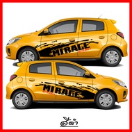 สติ๊กเกอร์ลายโคลนหน้าMITSUBISHI MIRAGE มิตซูบิชิมิราจ สติ๊กเกอร์ติดรถ ชุดแต่งมิตซูบิชิ มิราจ sticker