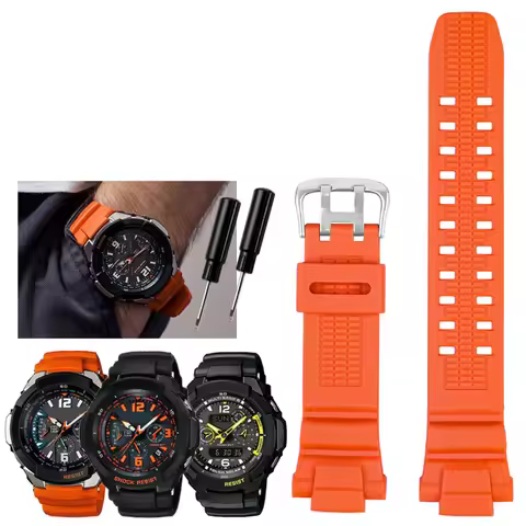For Casio Watch Strap GW-3000 GW-3500B GW-3000B GW-2000/1200 Series Silicone Rubber Watch Bracelet B