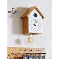 Dodee European Style Solid Wood Cuckoo Clock Living Room Clock Children's Room Creative Clock Cuckoo