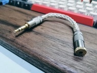 8股粗鍍銀2.5mm 轉 3.5mm 轉接線 另有客制化耳機線/過機線 client build, custom-made, se215 se315 se425 se535 se846 ue900s 