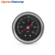 Car Modified Fuel Pressure Gauge Pointer Type Hydraulic Gauge Black Surface 1/8NPT 0~60psi/~ 100psi