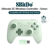 Bộ điều khiển không dây 8Bitdo Ultimate 2C Hall Effect Joystick với bộ thu Bluetooth Gamepad cho PC