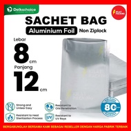 Premium full aluminum foil sachet packaging plastic, 8x12cm foil sachet