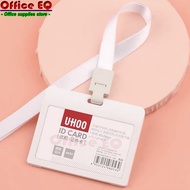 ที่ใส่บัตร + สายห้อยคอ กรอบบัตร PP กรอบใส่บัตร บัตรคล้องคอ บัตรพนักงาน ป้ายชื่อ บัตรเข้างาน Cardhold