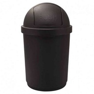 35l Black Swing Lid Round Dustbin