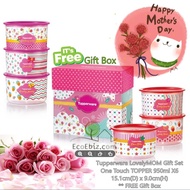 Mother's Day Special GIFT! Tupperware LovelyMOM One Touch TOPPER 6in1 Gift Set AIRTIGHT LIQUID TIGHT