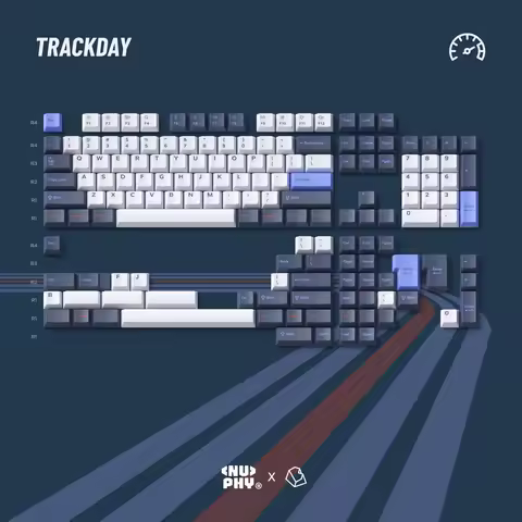 NuPhy Trackday Keycaps Berry Profile Dye-sub PBT Keycaps 196Keys Compatibility Air/ Kick75 Low-profi