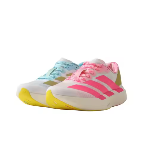 Adidas x BAPE Adizero Evo SL Breathable Low top Running Shoes Men's White Blue Pink KJ5751