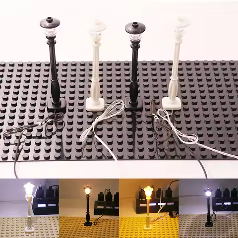 LED street light For Lego Building Block Bricks City Street For lego /pin Creator House DIY Toys For