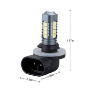 H27 LED Fog Lamps Light 881 White 6000K 50W High Power Auto Bulbs 1100LM Beam HeadLight 12V