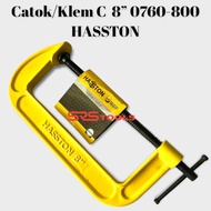 HASSTON Prohex 0760-800 8 Inch C Clamp - 8" C Clamp for Wood and Iron