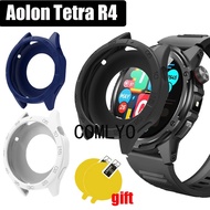 For Aolon Tetra R4 Case Smart watch Soft Silicone Protective Bumper Cases Screen Protector film