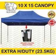 CAP GAJAH 10 x 15 Extra Heavy Duty Waterproof Kanopi Canopy Full Set With Thick Canvas / Kanopi Set 