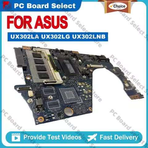 UX302LA Laptop Motherboard For ASUS ZenBook UX302LN UX302LG UX302LA UX302LNB UX302L Mainboard W/ I3 