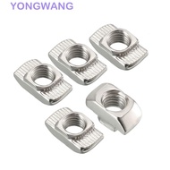 YONGWANG Nuts Fasteners EU Standard Carbon Steel 10/50pcs M3-M8 Multi Size Aluminum Profiles