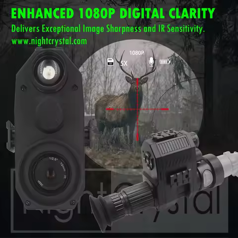 Thermal Scope Digital Night Vision Riflescope 1080P Video Camera Infrared Monocular Hunting Sight 5x