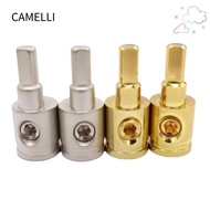 CAMELLI Car Speaker Wire Terminal, Pure Copper Gold Silver Car Audio Connector, 0GA 4GA 8GA Power Gr