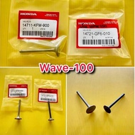 Exhaust Valve + Intake Wave100 Wave110 Wave100s First Model Genuine Factory: 14711–KFM-900 14721-GF6