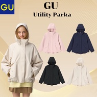GU Japan Women Utility Parka Water Repellent Lightweight Windproof Jacket 2-Way Silhouette Outerwear