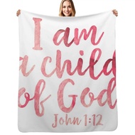 I Am A Child Of God - John 1:12 Throw Blanket wednesday Beach Bed linens Retros Blankets